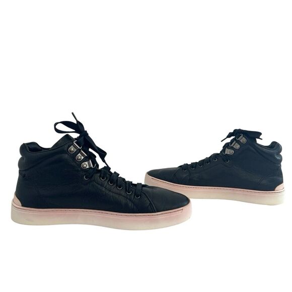 Rag & Bone Size 37 Black Leather Hightop Kent Sneakers - Picture 5 of 8